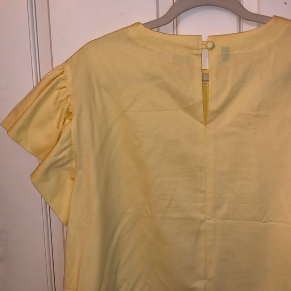 Collyn Raye Yellow Ruffled Top - Picture 3 of 5